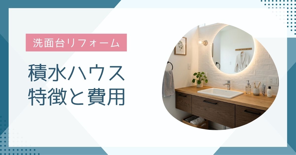 積水ハウスの洗面台リフォーム費用は20万〜60万円？相場と内訳を解説
