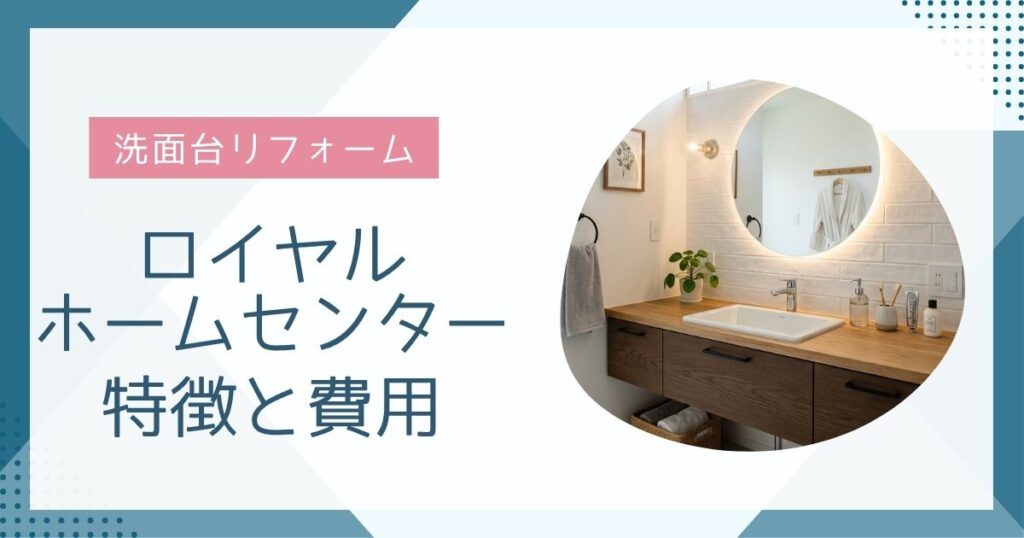 ロイヤルホームセンターの洗面台リフォームは本当にお得？費用相場と3つの注意点を解説