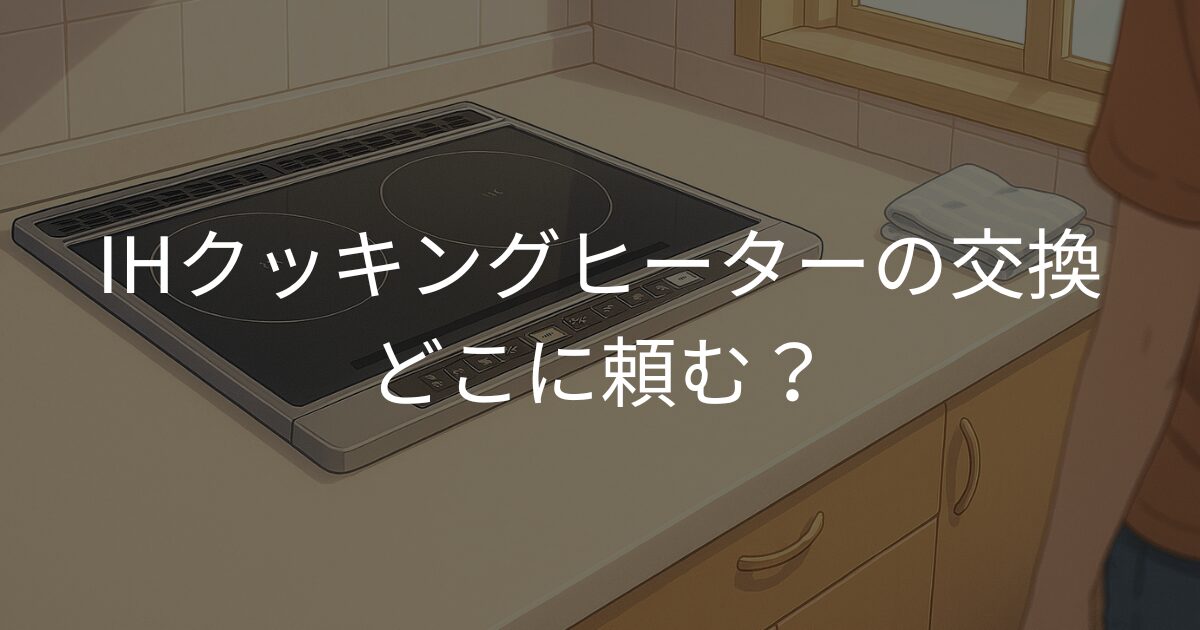 IHクッキングヒーターの交換どこに頼む？失敗しない依頼先の選び方